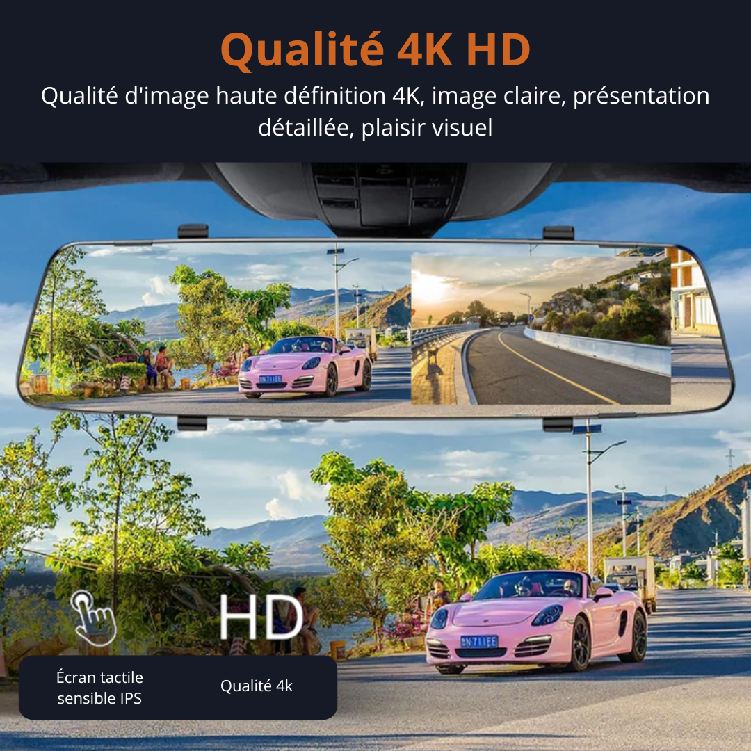 RÉTROVISEUR AVEC CAMERA 4K