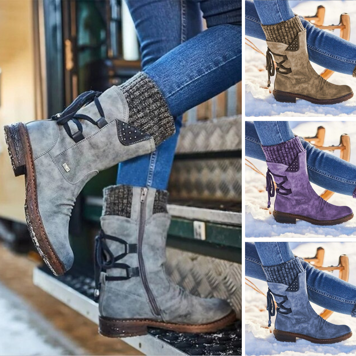 Jennière™ - Les nouvelles bottines de neige mi-hautes