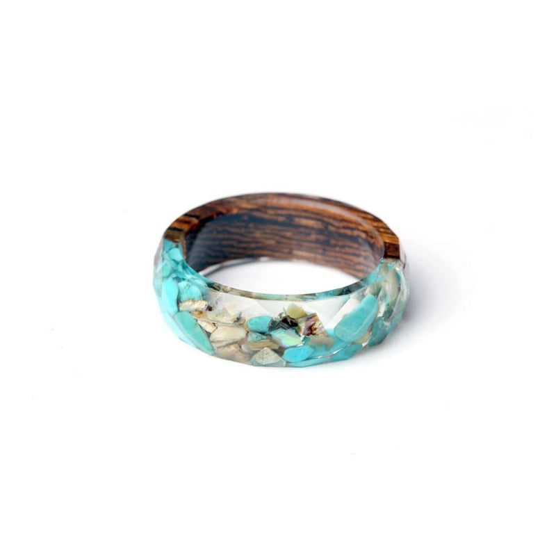 Bague Orchidée en bois Marie-Caley