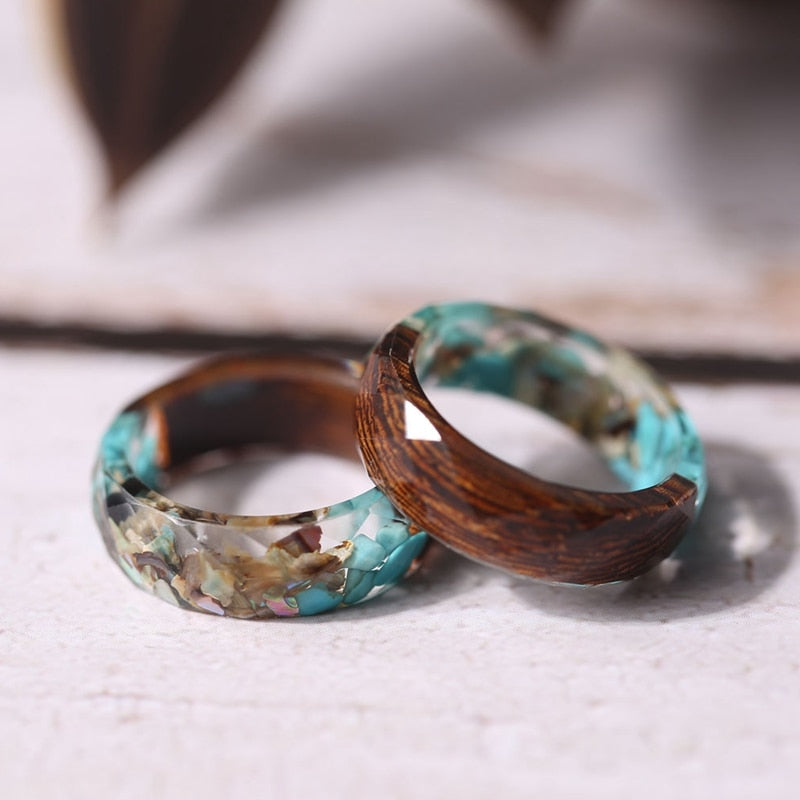 Bague Orchidée en bois Marie-Caley