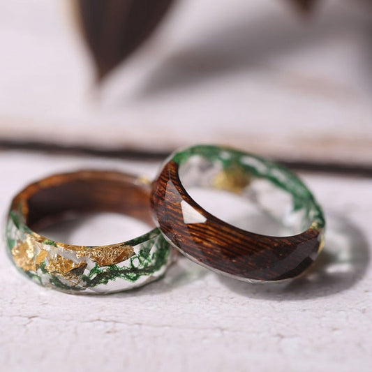 Bague Orchidée en bois Emilia-Calou